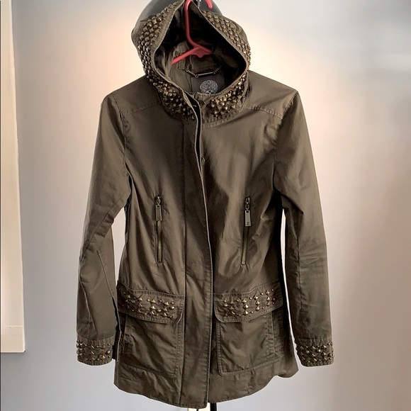 Studded olive jacket - Picture 1 of 5